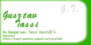 gusztav tassi business card